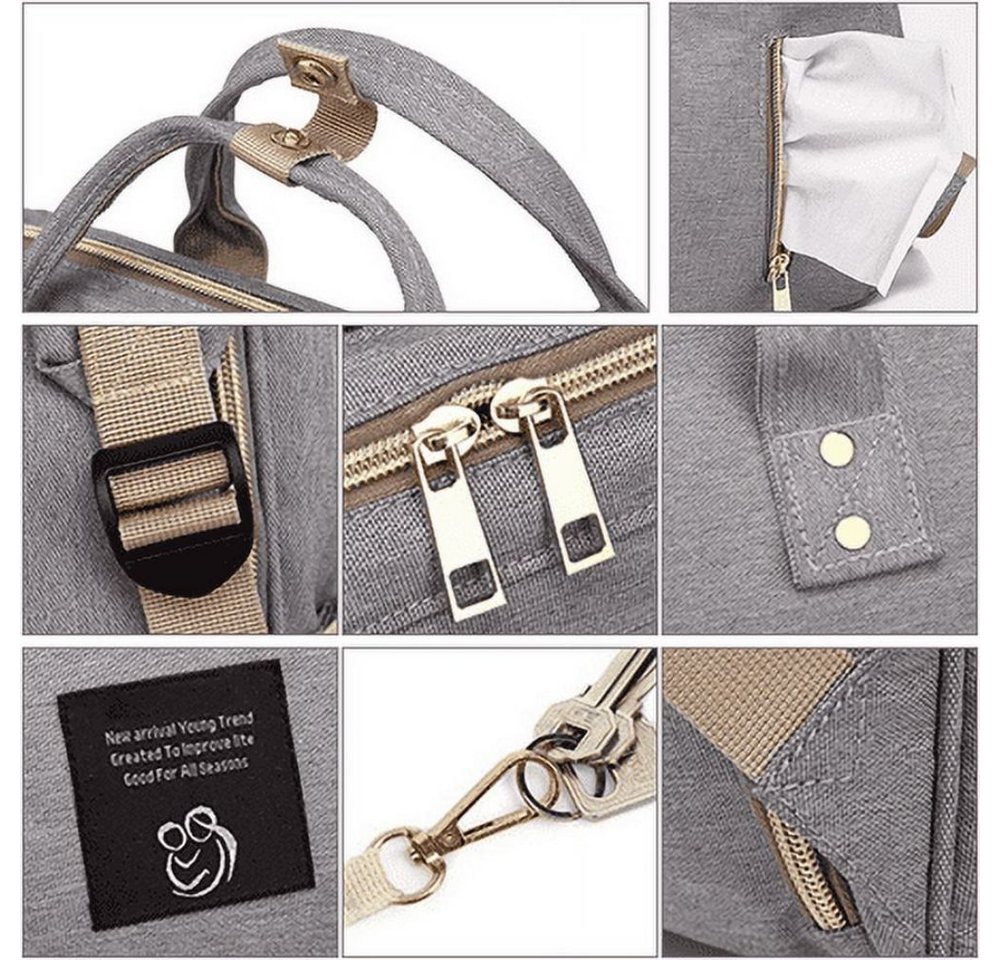 HUGERSTONE Wickeltasche wickelrucksack mommy bag mit großem Fassungsvermögen und 15 Taschen (1-tlg., Geeignet zur Aufbewahrung verschiedener Babyprodukte, 25 x 17 x 40cm), wasserdicht,Verschleißfest