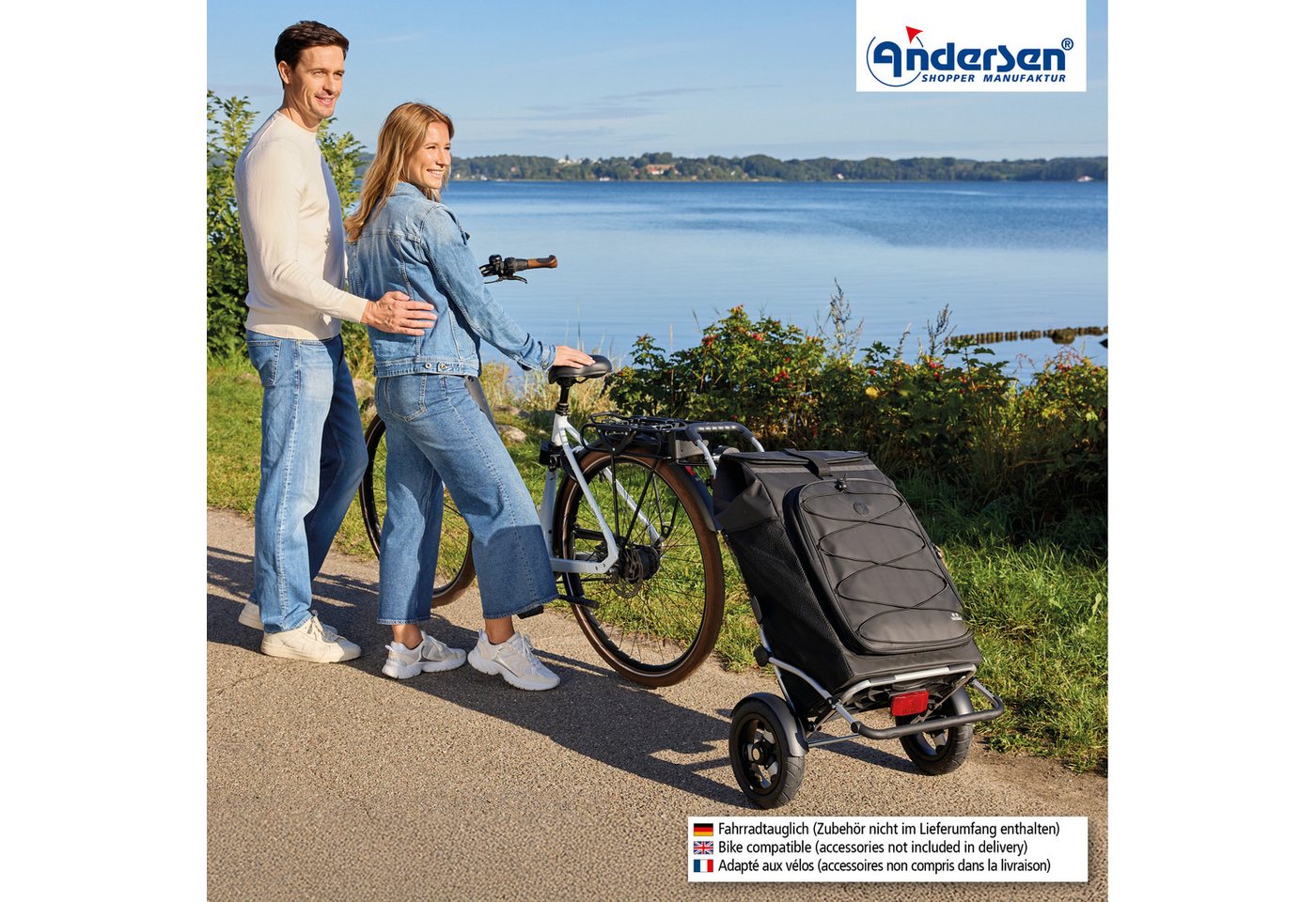 Andersen Einkaufstrolley Royal Shopper Plus Fado 3.0 schwarz, Thermofach 9 Liter, klappbar, belastbar bis 50kg, wasserabweisend Bild 5