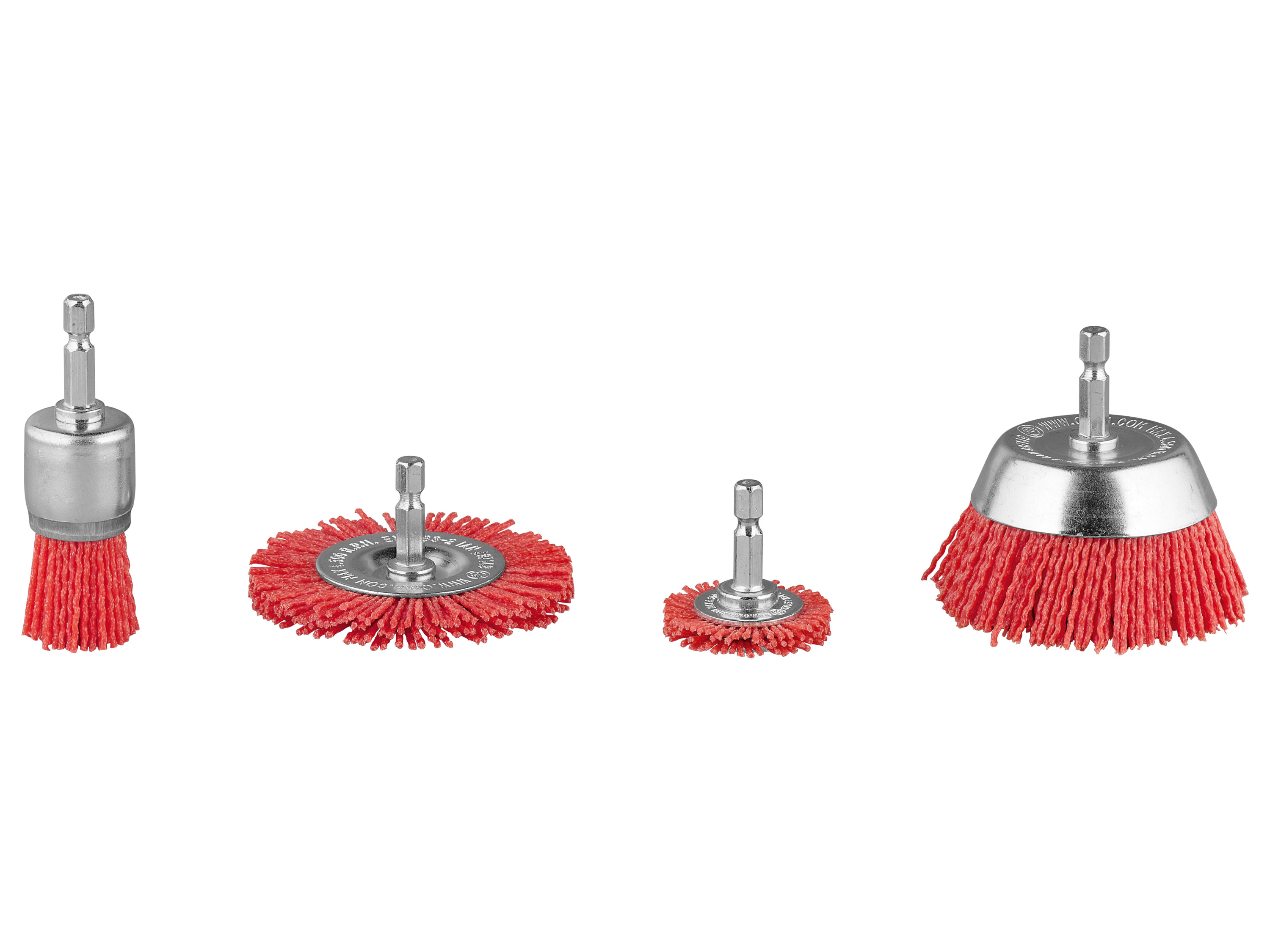 PARKSIDE® Drahtbürsten-Set / Polier-Set / Nylonbürsten-Set / Bohrmaschinenpumpe (Nylonbürsten PNB 4 A1)