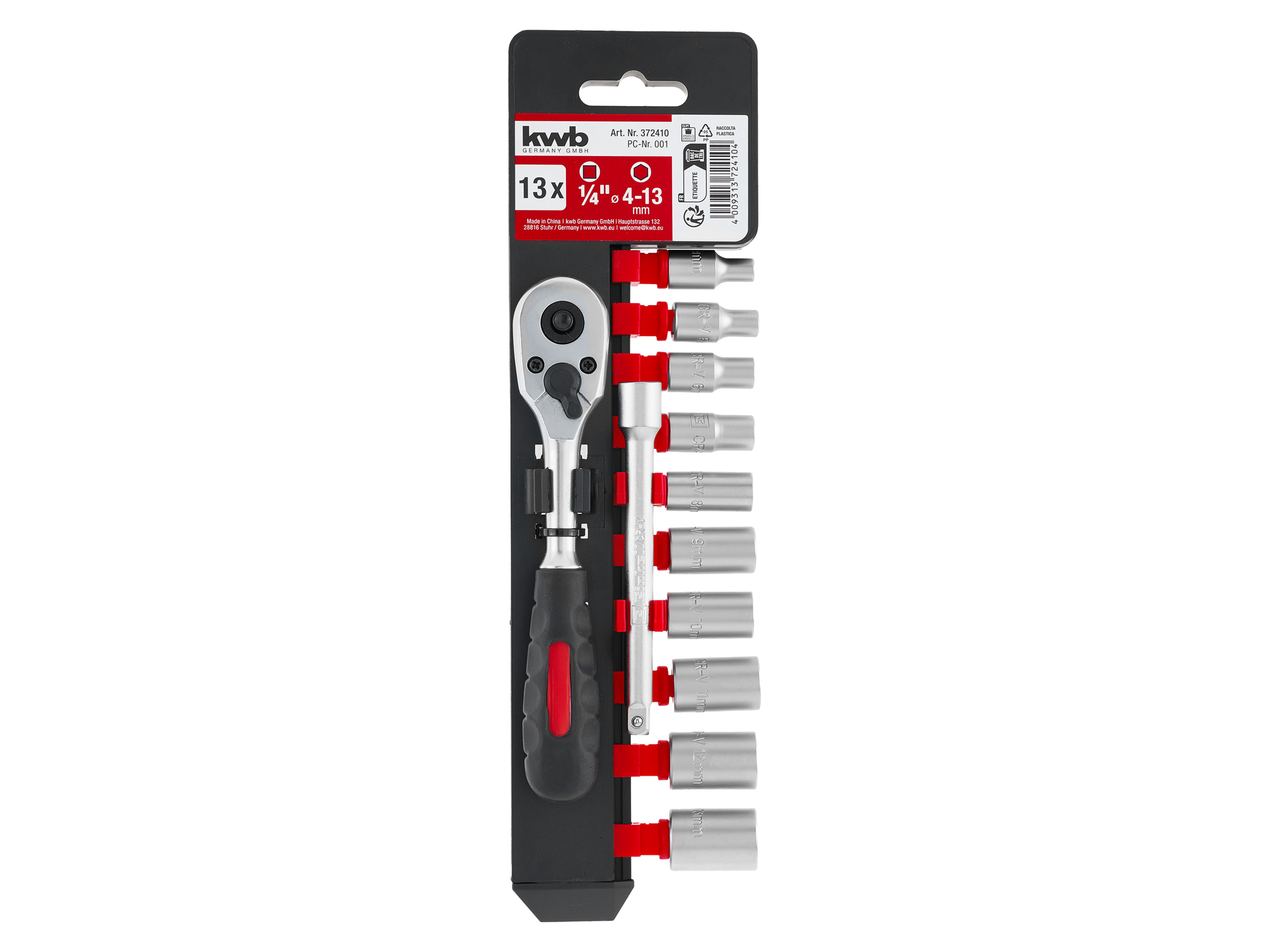 kwb DIY Knarren und Stecknuss Set, 29-teilig