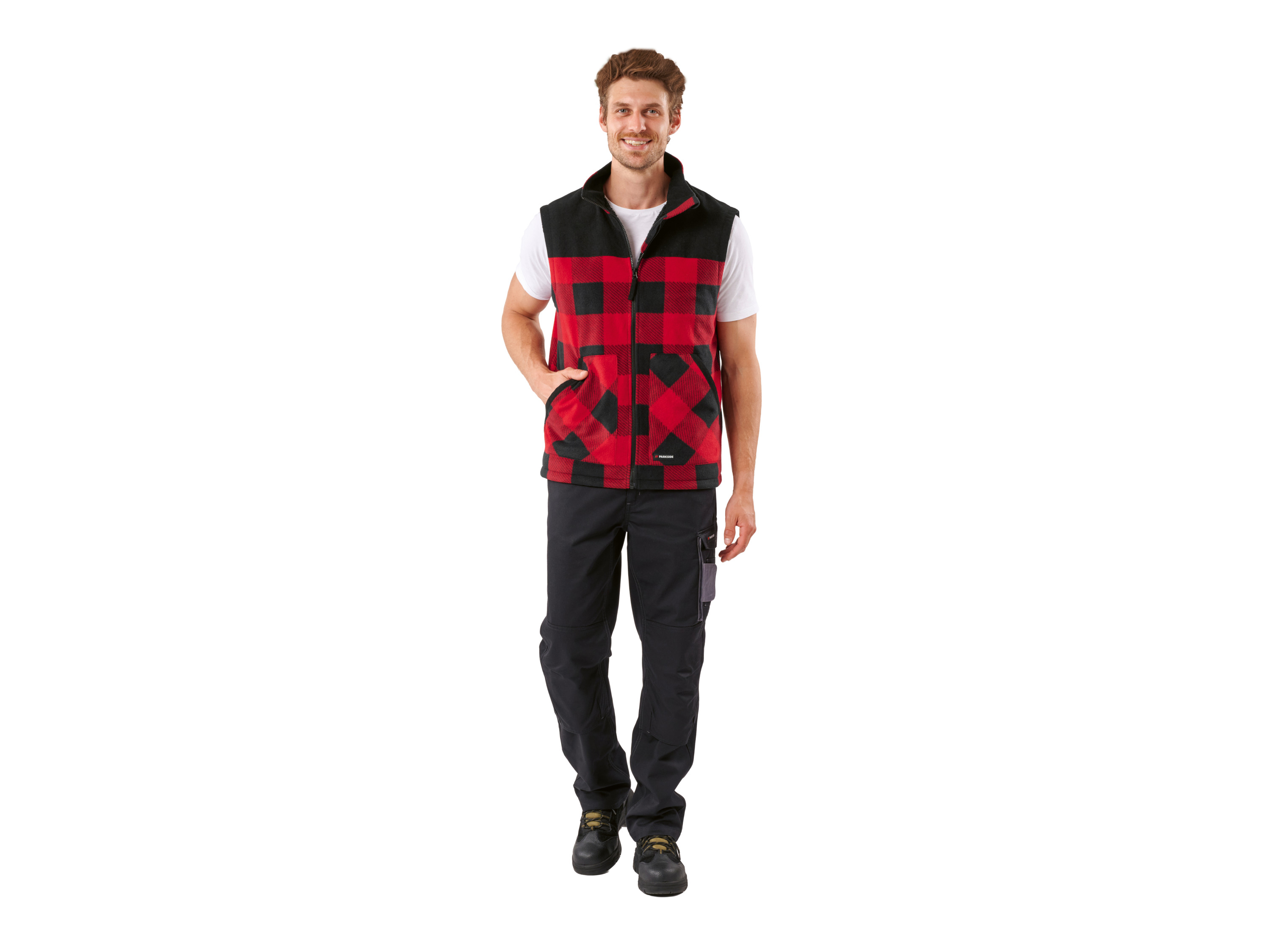 PARKSIDE® Herren Fleece-Weste (Rot, M (48/50))