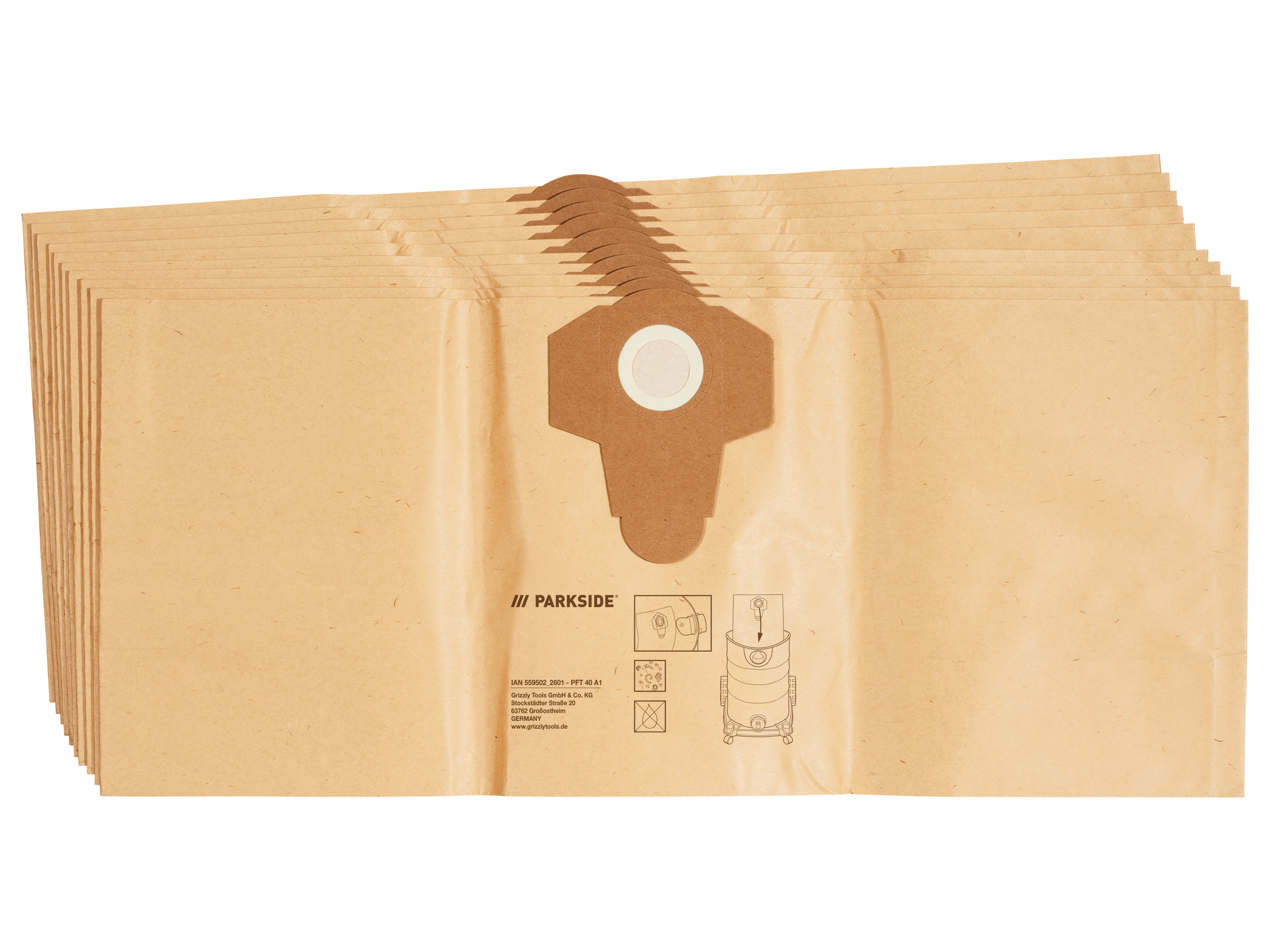 PARKSIDE® Filtertüten »PFT 40 A1«, Vlies-Filtertüten »PVFT 40 A1« (Filtertüten 10tlg.)