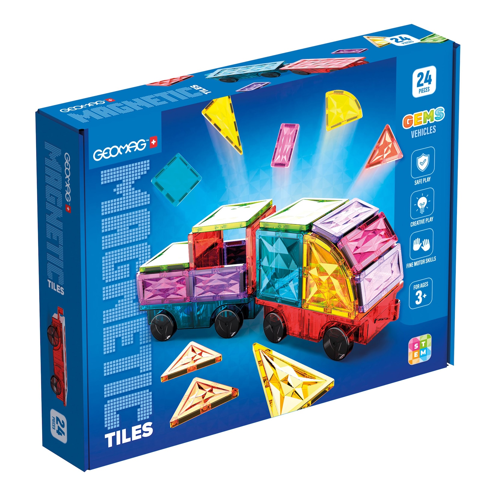 4211 Geomag Magnetic Tiles Gems Vehicles 24