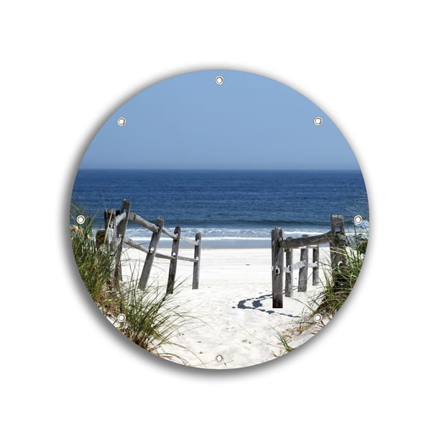 Wallario Gartenposter ca. 60 x 90 cm Blick auf Strand