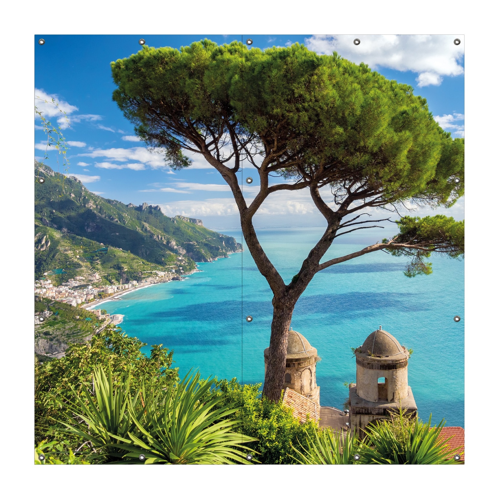 Wallario Gartenposter ca. 60 x 90 cm Italienische Küste