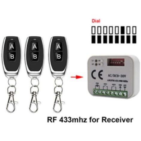 Télécommande De Porte De Garage 433 868 Mhz Rx Multi 300-900 Mhz Ac/dc 9-30 V