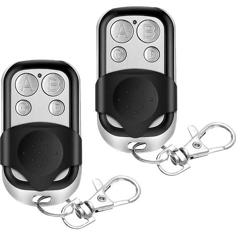 Lot De 2 Télécommandes Universelles Pour Porte De Garage 433 Mhz, Télécommande De Porte De Garage À 4 Boutons, Duplicateur De Télécommande De Porte De Garage, Clone De Porte Électrique Avec Couvercle