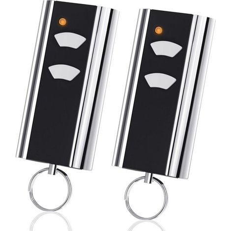 Lot De 2 Télécommandes Universelles Pour Porte De Garage 433 Mhz Émetteur Portable