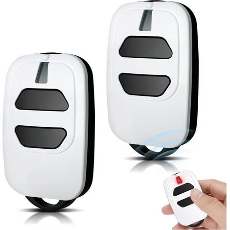 433,92 Mhz Télécommande Portail, Télécommande Compatible Avec Gti2/4, Gt2/4, Mio Tr2/4, Mio Tr2n/4n,2 Canaux Bip Portail De Garage,blanc (lot De 2)