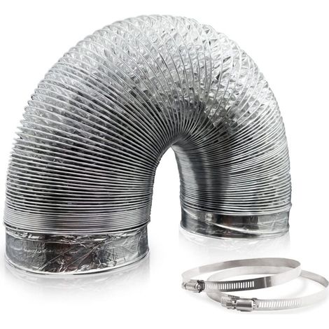 Tuyau Ventilation En Aluminium De 150 Mm Pour Hotte Aspirante, Ventilateur Tubulair(5 Mètres De Longueur)dyk-alovez