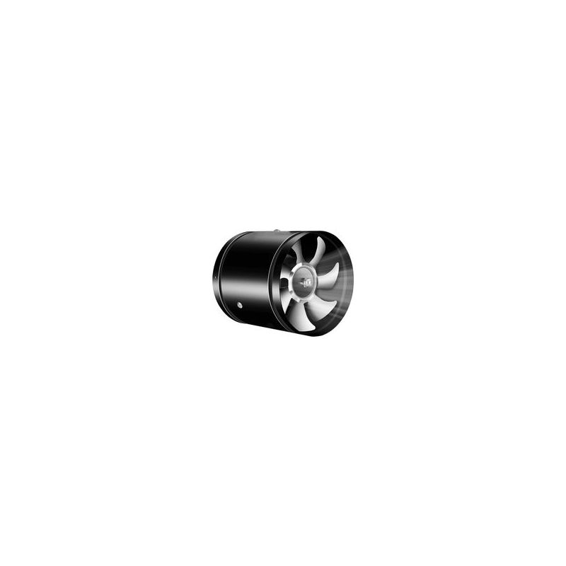Axial-rohrventilator Ø 180 Mm, Abluftventilator Ø 180 Mm, Für Badezimmer, Wc, Küche, Gewächshaus, Zelt, Garage (180 Mm, Schwarz)