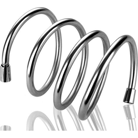 Bagnoclic – 100 Cm Duschschlauch Aus Silbernem Pvc – 1/2"-anschluss – Glatte Oberfläche Für Einfache Reinigung – Erhöhte Druckbeständigkeit
