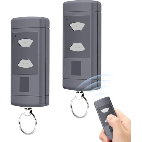 Télécommande Portative Pour Porte De Garage Hörmann Hs2-40, Hs4-40, Hse2-40, Hse4-40, Hse4-40, Hsm2-40, Hsm4-40, Duplicateur De Télécommande Compatible Avec Les Touches Hörmann Grises