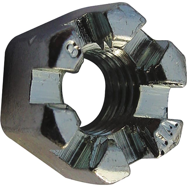 Kronenmutter, DIN 935-1 Stahl 8 galv.verz. M16