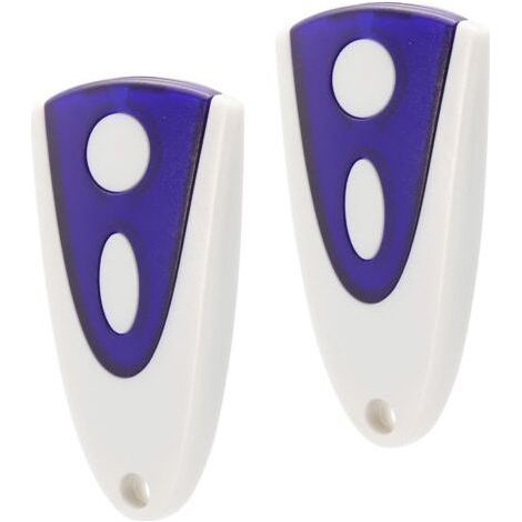 2 Pièces Télécommande De Porte De Garage Pour Novoferm，433,92mhz 2 Canaux, Télécommande De Porte De Garage Pour Novotron 502/504/512/514 (avec 2 Piles Supplémentaires) - Blanc Et Bleu