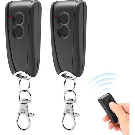 Lot De 2 Télécommande Pour Hörmann, Télécommande Pour Portail Pour Ecostar Rsc2-433, Rse2-433, Rsz1-433 2 Canaux, Émetteur Manuel Pour Hormann Ecostar 500/700/800 Pour Portronic D2500/d5000/s4000