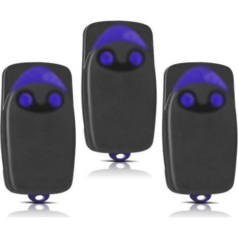 3 Pièces Remplacement Pour Télécommande Nice, Télécommande Portail 433,92mhz 2 Canaux, Compatible Avec Flo1r-s, Flo2r-s, Flo4r-s