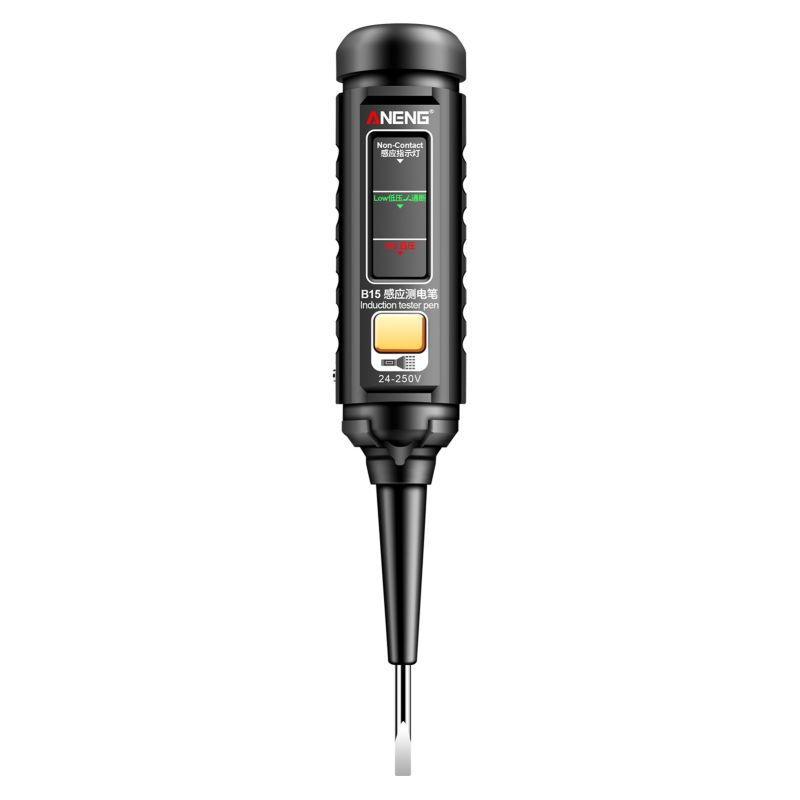 B15 Induktionsprüfstift Mit Farblicht, Professionelles Prüfgerät Für Elektriker Und Schraubendreher Zur Erkennung Von Wechselspannungen Von 24 V Bis 250 V.