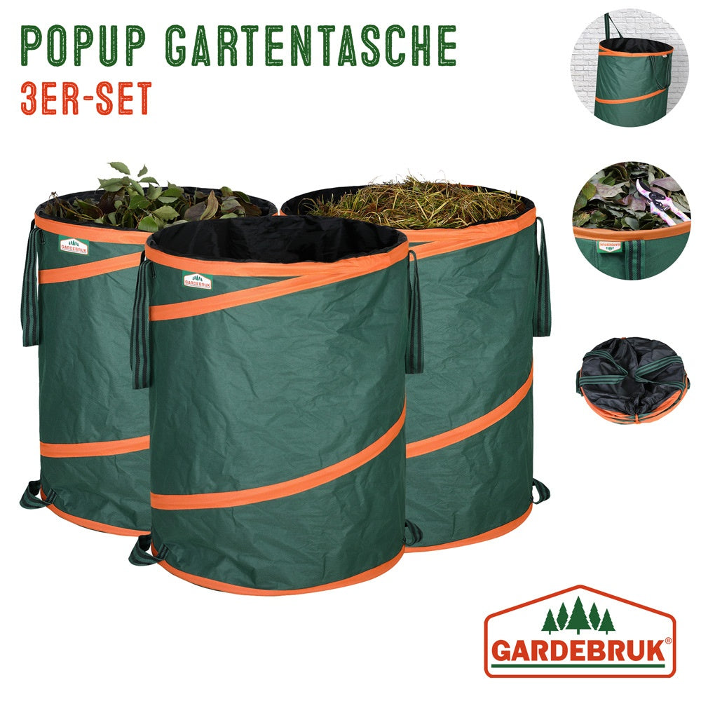 Gartenabfallsäcke, 85 L, 600d Oxford, 3er-pack