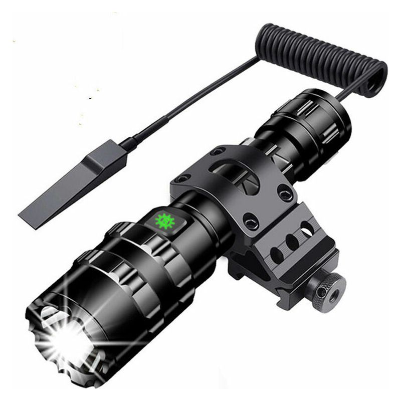 Taktische Taschenlampe, 3000 Lumen, Superhelle L2-led-taschenlampe, Usb-aufladbar, 5 Leuchtmodi, Picatinny-schienenmontage Und Druckknopfschalter Für Outdoor-angeln [c