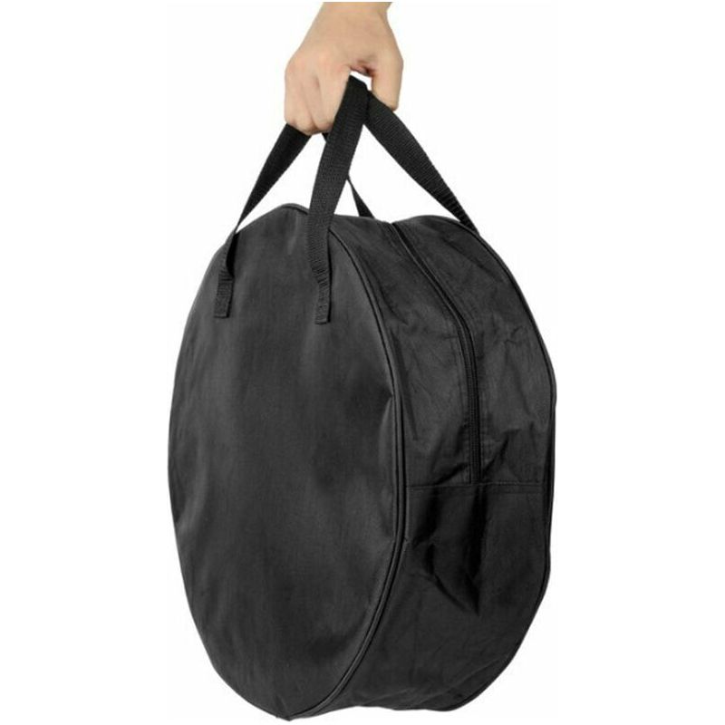 16-zoll-schlauchtasche Mit Tragegriff, Doppelreißverschluss, Schwarze Runde Schlauchtasche Für Wohnwagen, Camping Und Gartengeräte