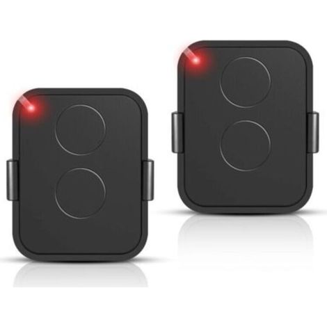 Sabir Lot De 2 Télécommande Compatible Nice Era One2/on2e/on4e/on1e,433,92 Mhz Télécommande Porte De Garage,rolling Code,2 Canaux(noir)