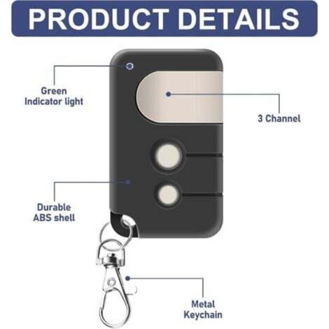 Sabir 2 Télécommande D'Ouverture De Porte De Garage Compatible Avec Chamberlain Motorlift Liftmaster Tx4runi,tx2rev,84335eml,84333e,94333e,4335eml 433,92mhz Télécommandes Pour Motorlift 500, 700, 1000