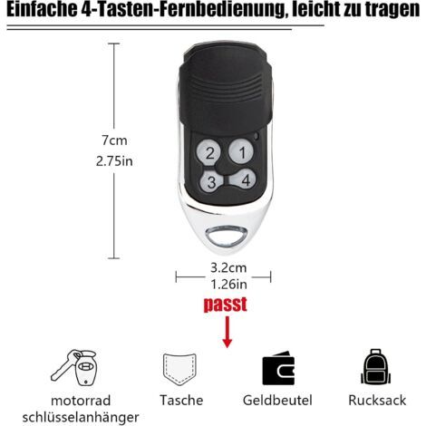 Ensemble De 2 Télécommandes À Code Tournant – Compatibles Avec Les Systèmes Normstahl Crawford, Capables De Contrôler Jusqu'à 4 Portes – Fréquence 433,92 Mhz – Technologie De Sécurité Avancée – Rcu 43
