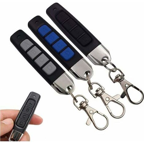 Sabir 3pcs Duplicateur De Commande À Distance 4-en-1, Telecommande Universelle Portail 433mhz, Compatibilité Forte Télécommande Porte De Garage Clonage Clé 4 Boutons Pour Voiture Garage Porte