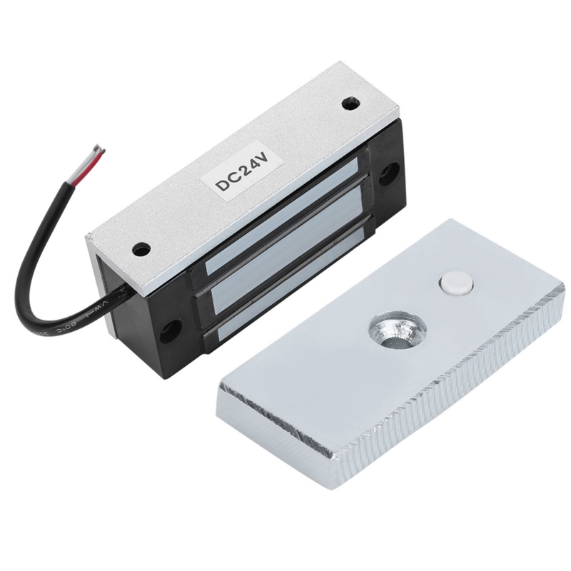 24 V, 60 Kg Elektromagnetisches Schloss – Magnetverschluss Unter Spannung, Aluminiumlegierung, Überspannungsschutz, Für Türen Aus Holz, Glas Und Metall
