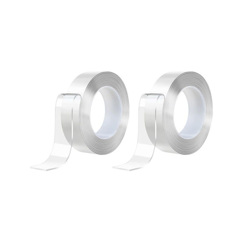 2-teiliges, Doppelseitiges, Transparentes Klebeband, Hochviskos, Wasserfest, Spurlos Nano-klebend, 1 Mm Dick/30 Mm X 3 M