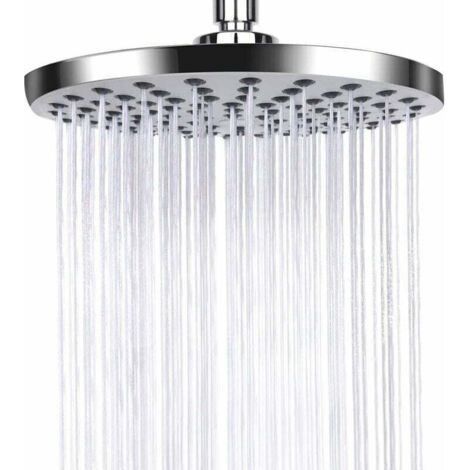 Qorva - Anti-kalk-duschkopf, Edelstahl-duschkopf, Regenduschkopf, Fester Duschkopf, Wassersparend Und Mit Hohem Wasserdruck Für Das Badezimmer, Silber