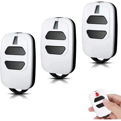 433,92 Mhz Telecommande Portail, Télécommande Compatible Avec De@ Gti2/4, Gt2/4, Mio Tr2/4, Mio Tr2n/4n,2 Canaux Bip Portail De Garage,blanc (lot De 3)