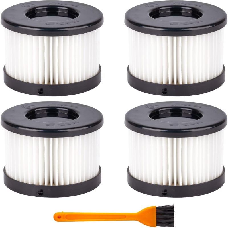 Filter Für Milwaukee Staubsauger, Kompatibel Mit 49-90-0160, 0882-20 (4er-pack + Gelbe Bürste)