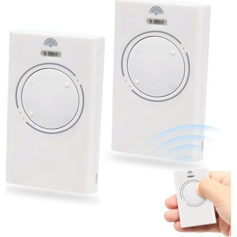 Bardusch-lot De 2 Télécommandes De Portail Universelles 868 Mhz À 2 Canaux, Compatibles Avec Les Modèles Xt2 868 Slh Lr, Blanches.
