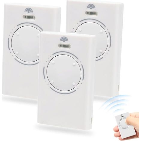 Bardusch-lot De 3 Télécommandes De Portail Universelles 4 Canaux 868 Mhz, Compatibles Avec Xt4 868 Slh Lr, Blanches