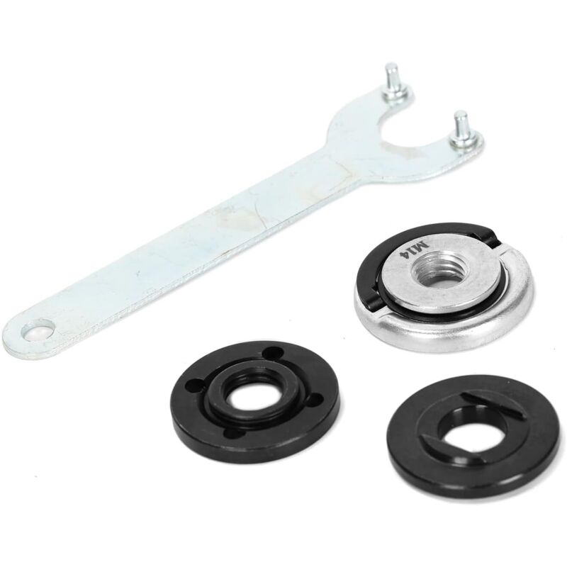Set Mit 4 Winkelschleifer-zubehörteilen: M14-muttern, 5/8"-universalschlüssel