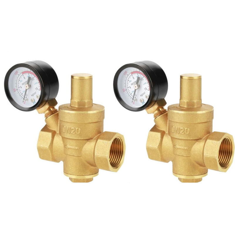 Einstellbares Messingventil Mit Manometer Zur Wasserdruckreduzierung Dn20
