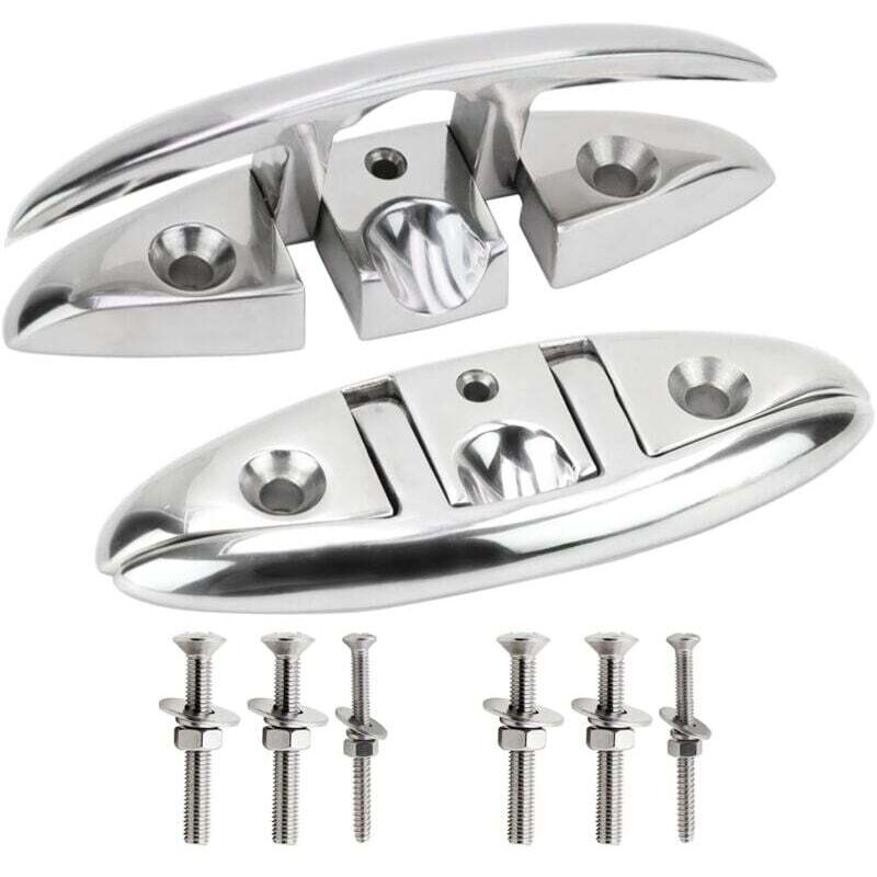 Ortviai 5-zoll-klappklemme Aus Edelstahl 316 Für Bootsseile – Wendbar, Ideal Für Boote Und Kajaks