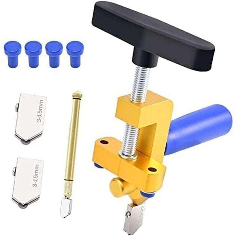 Ortviai 2-in-1 Handfliesenschneider Mit 3,15 Mm Wolframstahlklinge Für Glas-, Spiegel- Und Glasierte Fliesen