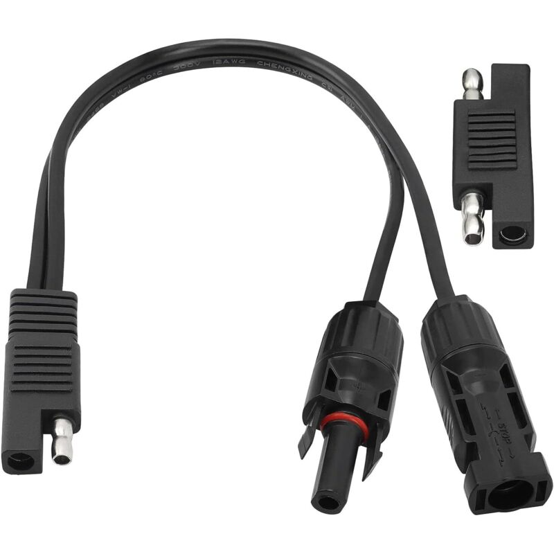 Sae 12awg Polaritätsumkehradapter, Stecker Auf Buchse Solarkabel, 30 Cm Photovoltaik