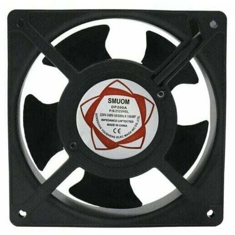 Ortviai Hochtemperatur-axialventilator Mit Geräuschdämpfung Für Kamineinsätze, 120x120x38 Mm, Metallflügel