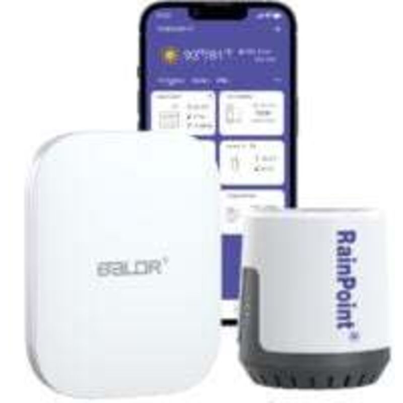 Ortviai 2,4-ghz-wlan-smart-bewässerungssystem Mit Hub Und Regenmesser Für Garten Und Haus