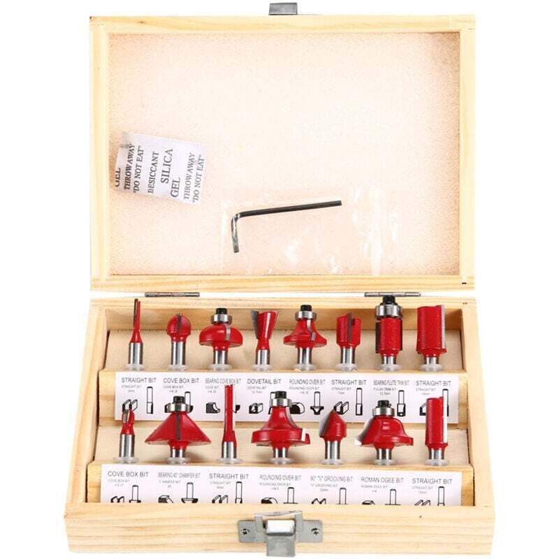 6,35 Mm Fräser – 15-teiliges Hartmetall-set Für Die Holzbearbeitung Von Ortviai