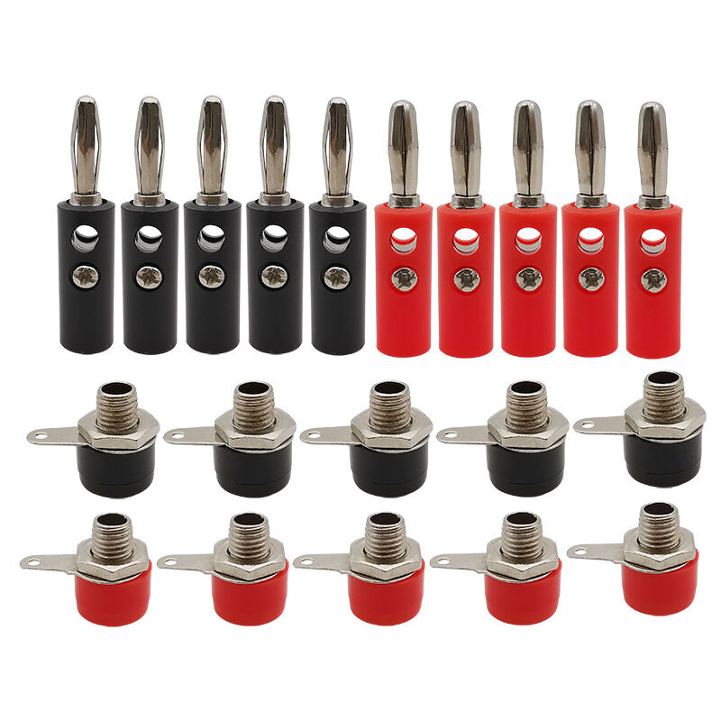 4-mm-bananenstecker Für Lautsprecher, 52er-packung, Stecker/buchse, 2 Farben