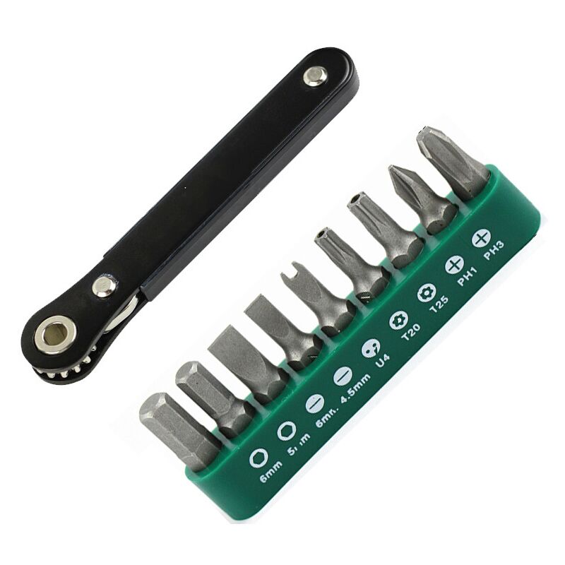 Set Mit 10 Clic S2 Multifunktionsbits Mit Torx- Und Phillips-schlitzen