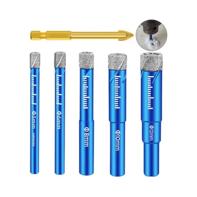 Diamant-fliesenbohrer-set Für Steinzeugfliesen 5 6 8 10 12 Mm