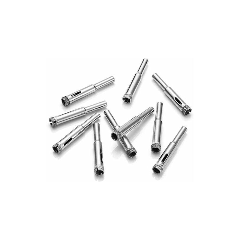 Set Mit 10 8-mm-diamantbohrern Für Glas, Keramik, Granit Und Stein