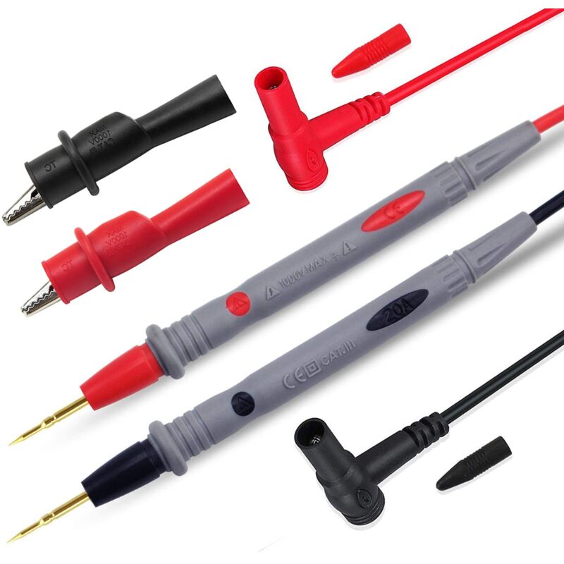Präzises Digitalmultimeter 1000 V 20 A, Vergoldete Messspitzen, 90 Cm Kabel