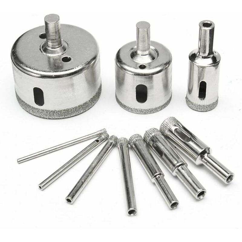 Set Mit 10 Diamantbohrern 6-30 Mm Für Glas, Keramik, Fliesen, Marmor, Granit